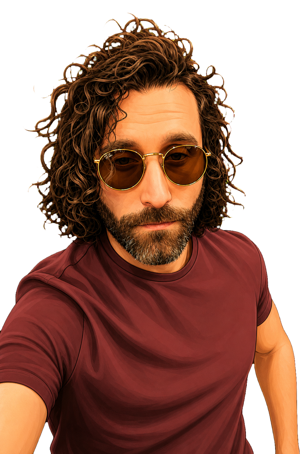 Cartoon illustration of Antonio Morlino