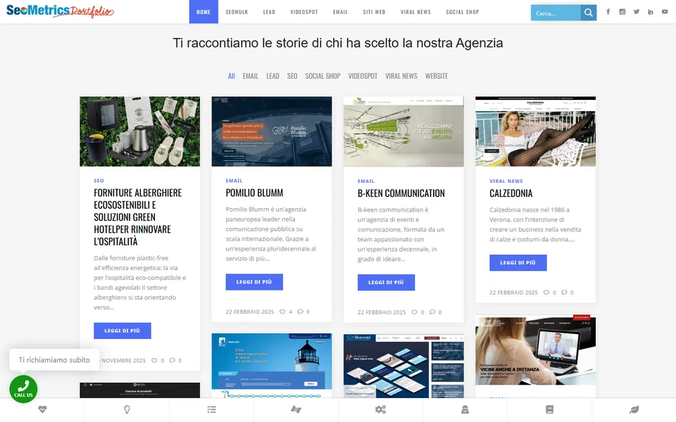 Preview of Portfolio Clienti Seometrics