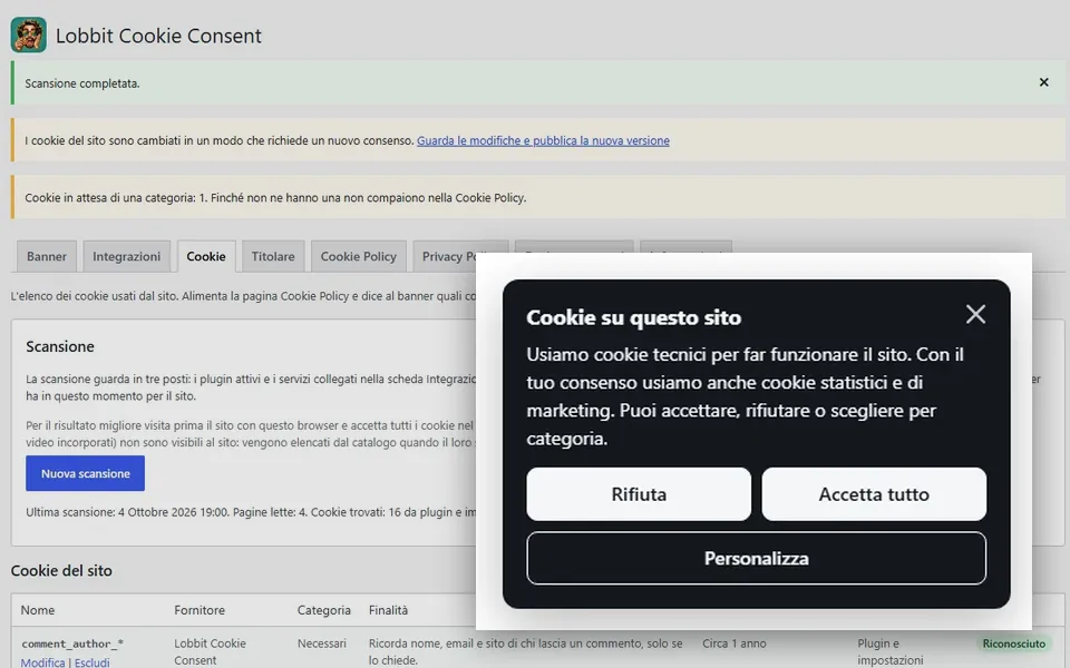 Preview of Lobbit Cookie Consent